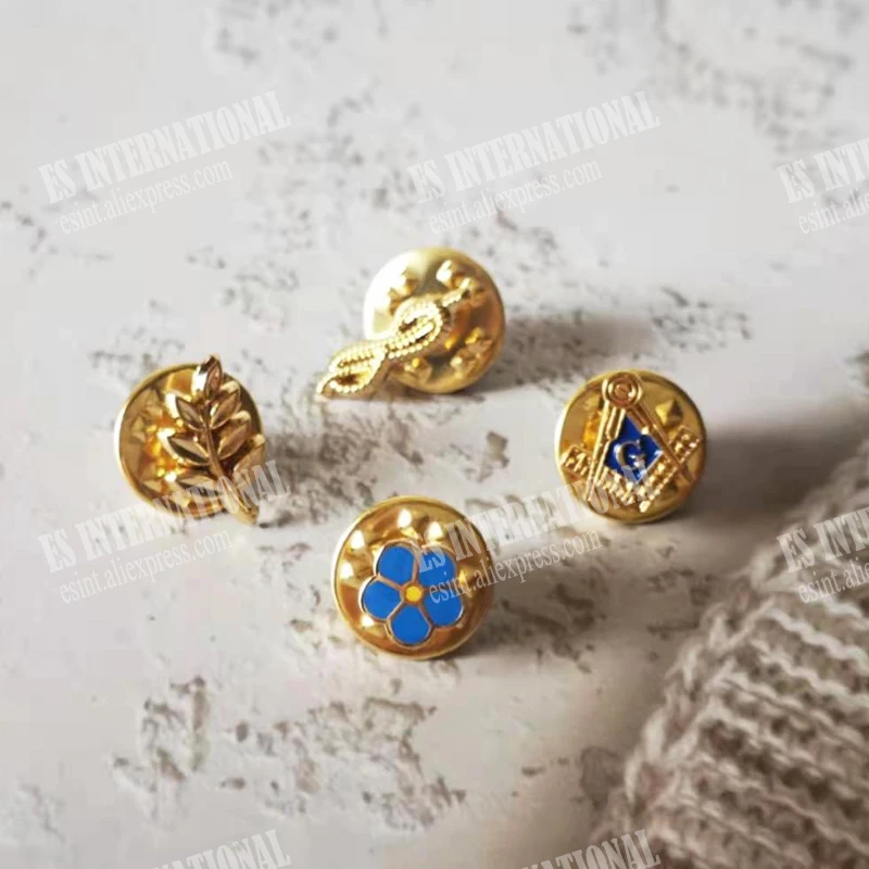 Оптовая продажа 4 различных стилей масонских нагрудных штырьков знак масон