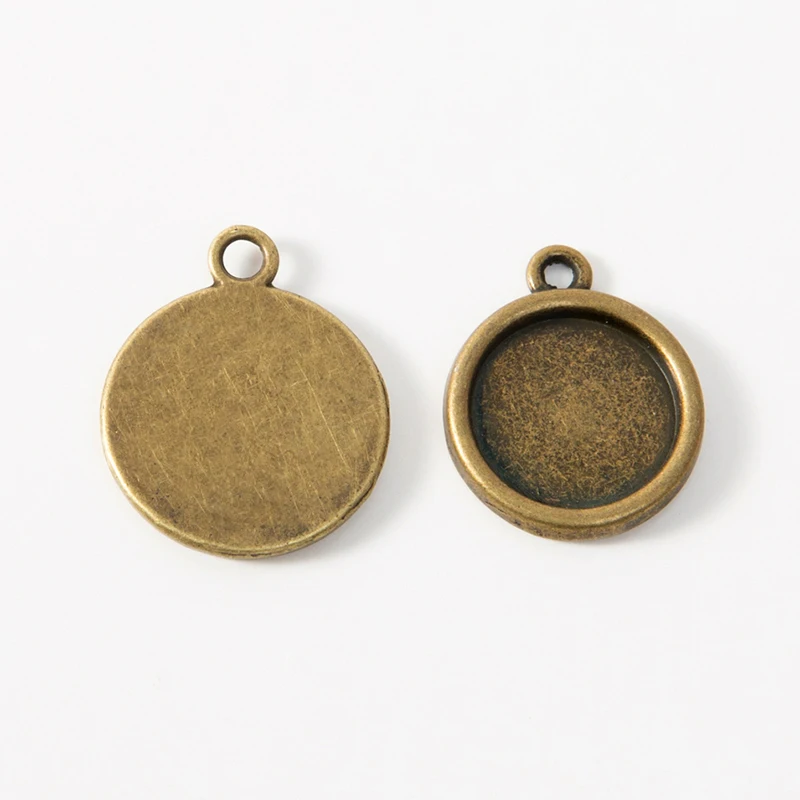 10 шт. круглый поднос подвесная Подвеска для DIY ожерелья ювелирные изделия оптовая