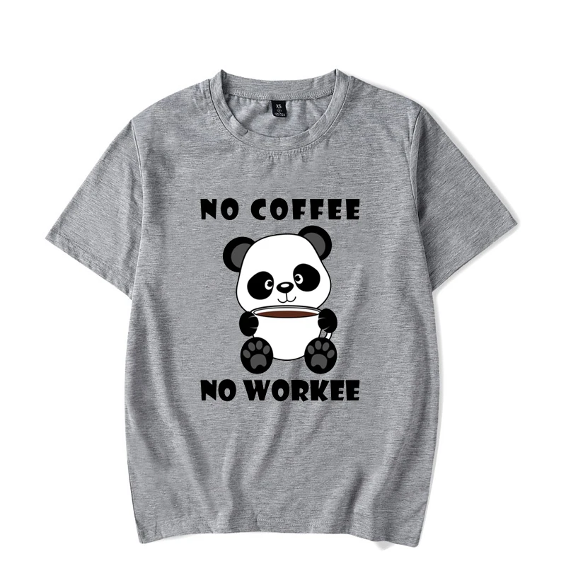 

T-shirts Women's Clothing NO COFFEE NO WORKEE Print Women T-shirt Casual Shirt Harajuku Funny T-shirt Female Kawaii Tees Tops