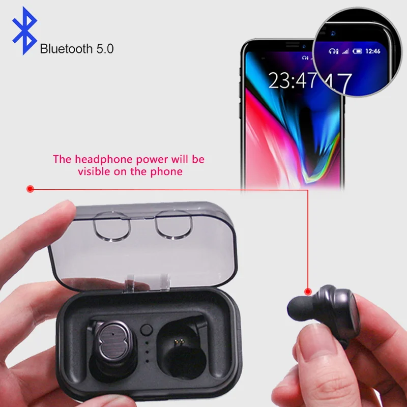 TWS 8 с сенсорным управлением мини беспроводные наушники вкладыши