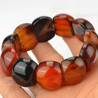 natural silk wrapped agate bracelet mens and womens national style versatile hand string jewelry