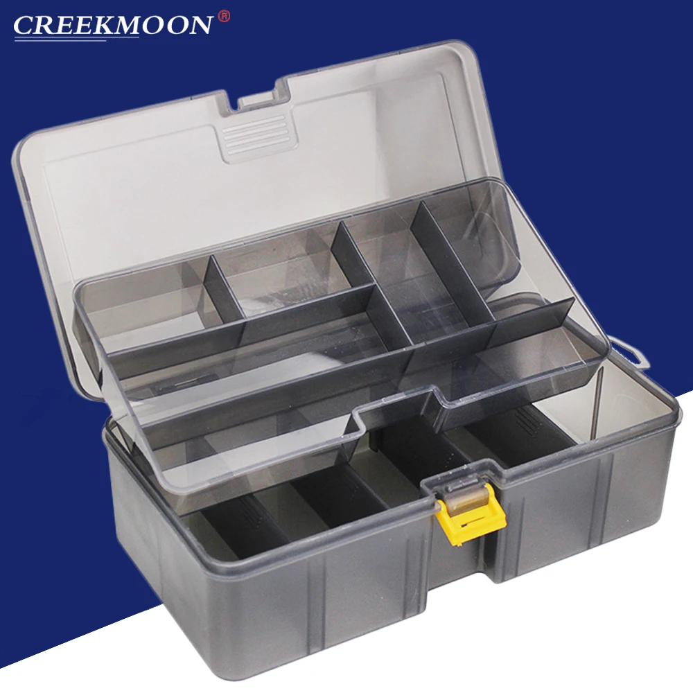 

New PP Fishing Lure Box 2 Layers Thicken Minnow Bait Lures Boxes Big Capacity Fishing Tackle Accessories Storage Case Container