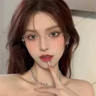 Оправа для очков Ahora без оправы с прозрачными линзами для мужчин и женщин 2021 мода, стиль, металл оправа для очков