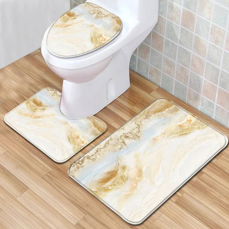 Набор фланелевых напольных ковриков для ванной Zeegle набор из 3 современных