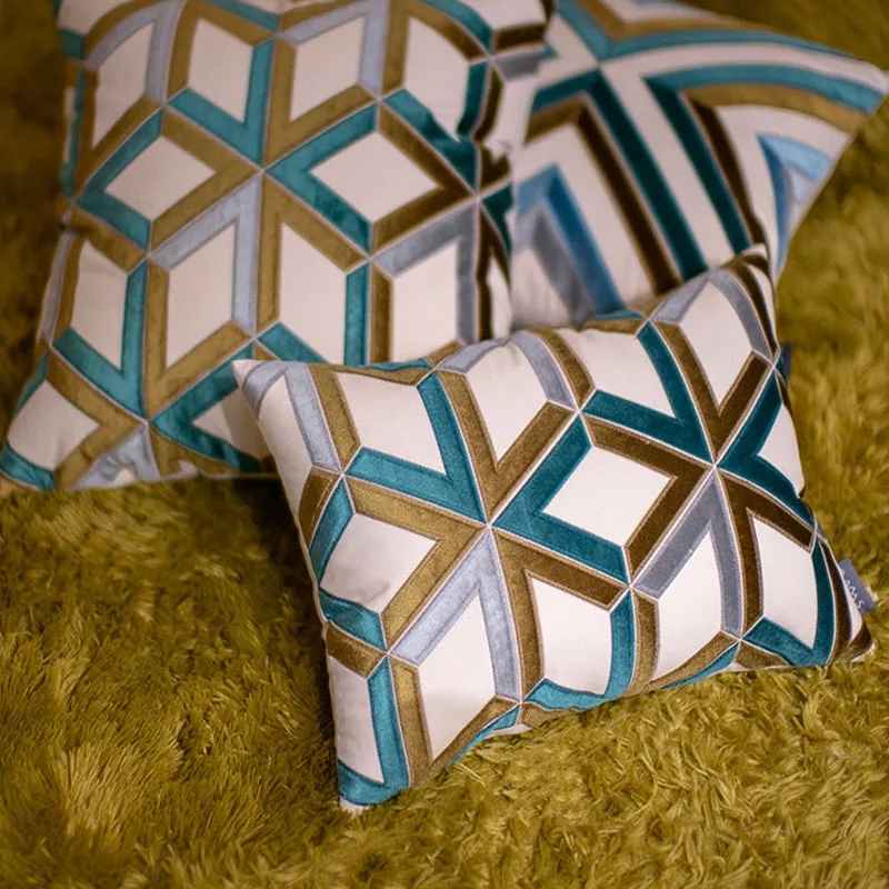 Роскошный чехол для подушки с Северными мотивами 3D аппликация вышивка наволочка