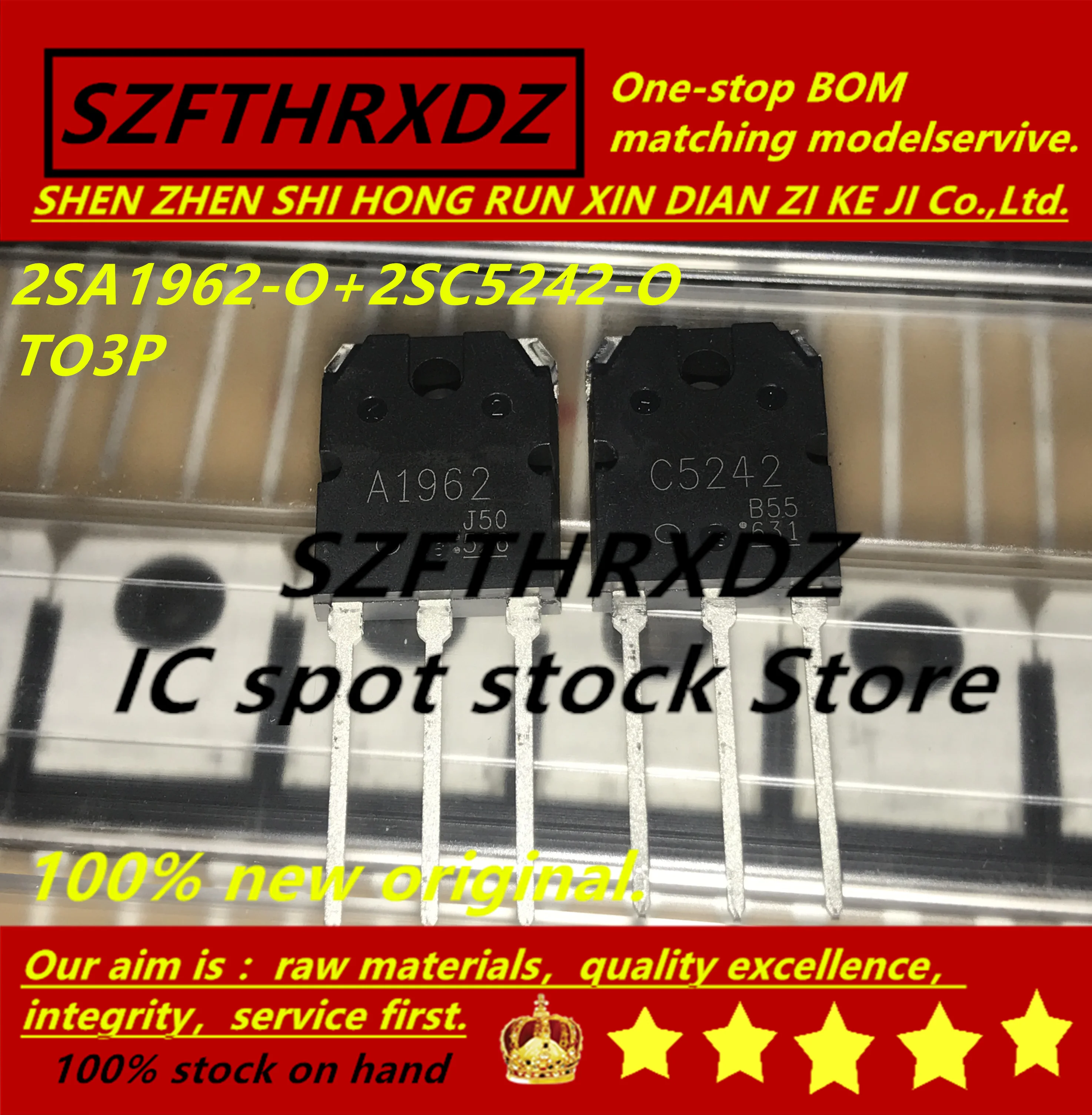 Новинка 100% оригинал (5 пар-10 пар) 2SA1962-O 2SC5242-O 2sa1962sc5242 2sa196a242 C5242 a750to3p - купить по