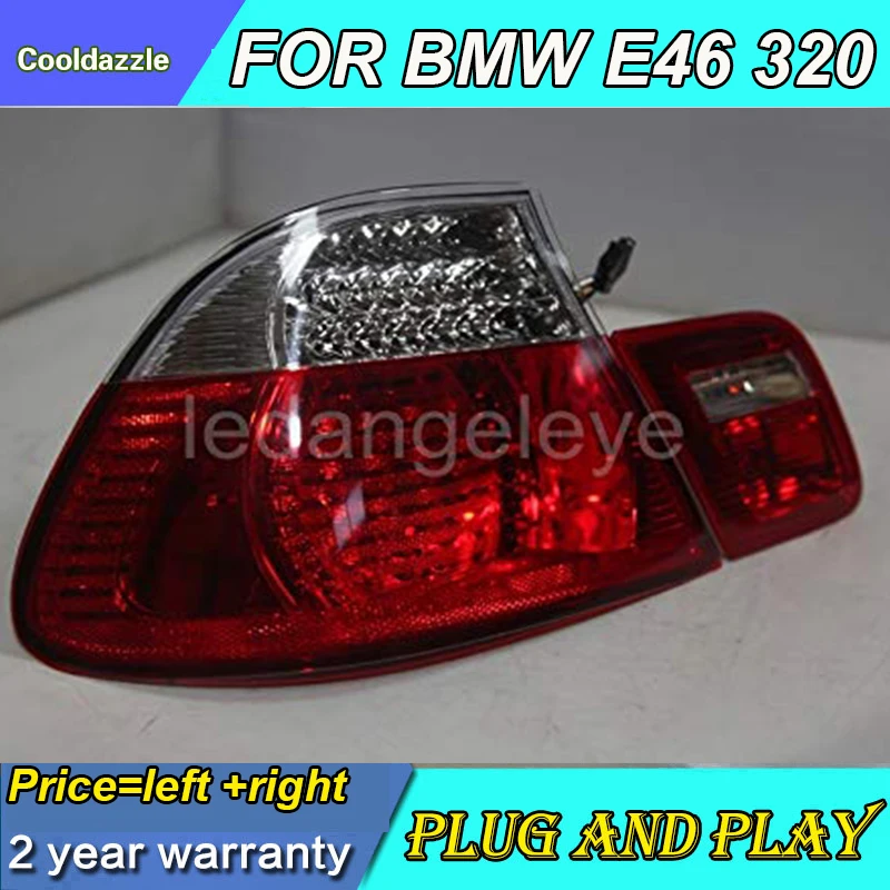 4 шт. 2002-2005 год для BMW E46 2 двери 320 328 325 330CI светодиодный задний фонарь Задние огни