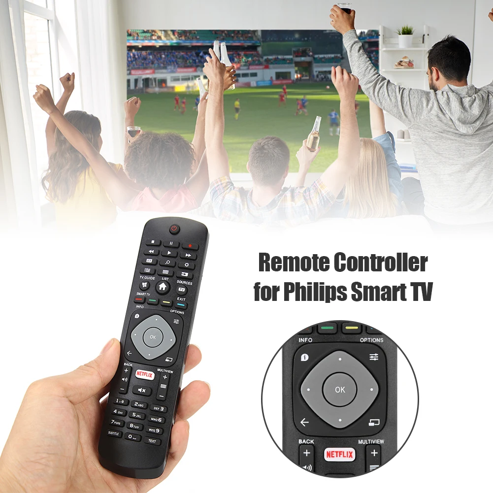 new original smart remote control suitable for philips tv smart fernbedienung netflix remote control hof16h303gpd24 398gr08b free global shipping