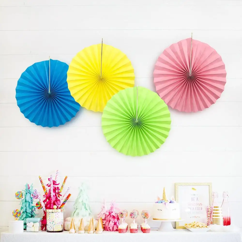 

Happy Birthday Party Paper Fan Decoration Wedding Party Supply