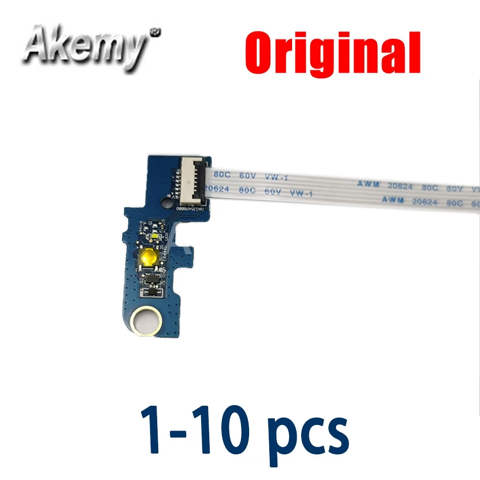 

1-10 pCS original for HP 15-AX TPN-Q173 power switch button board DAG35APB8B0 100% Tested Fast Ship Free cable