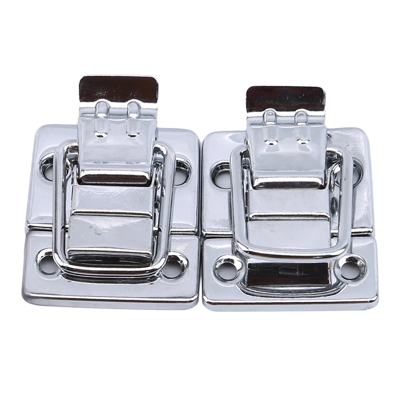 

Chrome Adjustable Concealed Hasp Lock Toolbox Case Self Locking Toggle Latch Catch Buckle High Quality Simple Durable Hasp Locks