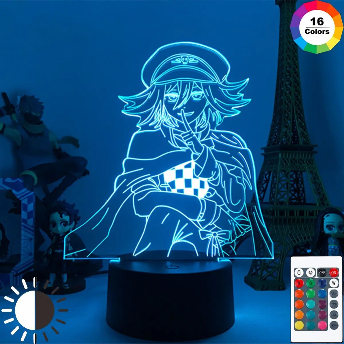 

Anime Danganronpa Led Figures Ibuki Mioda Night Lights Cool Gift For Friend RGB Game Lava Lamps Bedroom Bedside Table Desk Decor