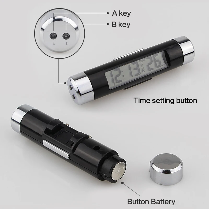 Электронные часы и термометр для автомобиля два в одном автомобильный