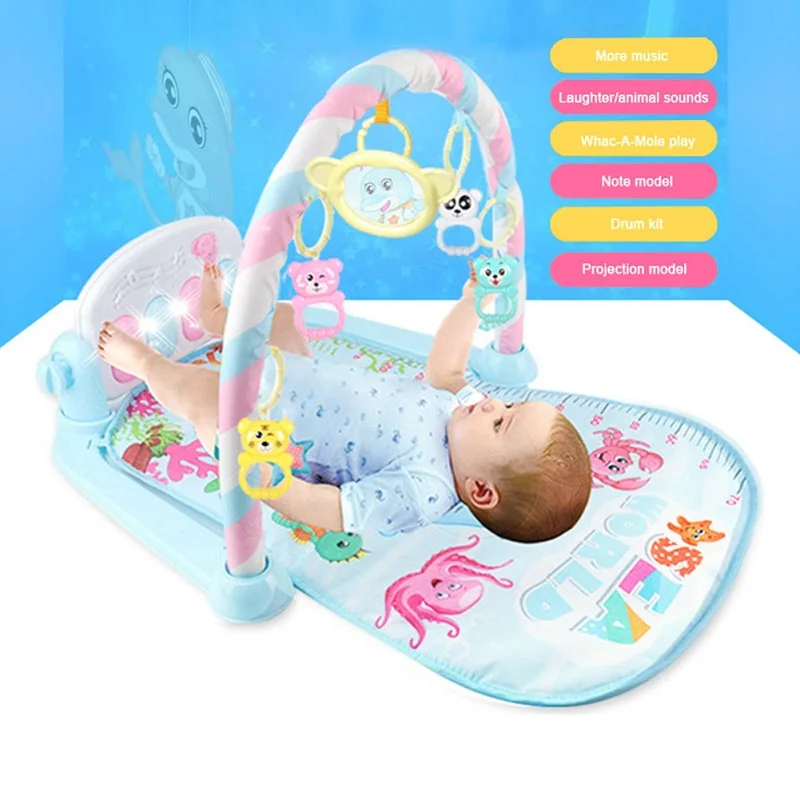 Baby Gym Puzzles Mat Educational Rack Toys Music Play With Piano Keyboard Infant Fitness Carpet Gift For Kids |