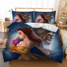 Постельное белье с 3D рисунком из мультфильма Красавица и Чудовище