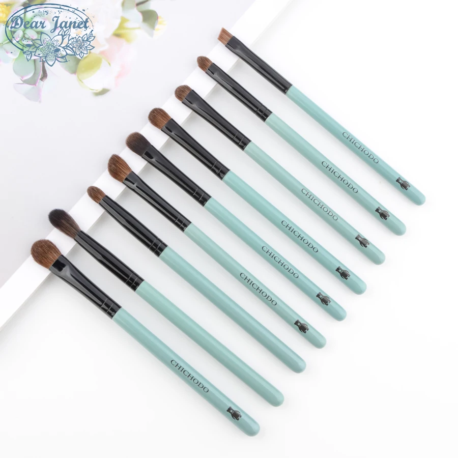 Chichodo 9 шт./компл. тени для век Кисточки макияжа Набор 8 видов цветов глаз Косметика