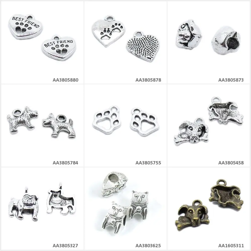 Античная бронза серебряное покрытие искусственная собака щенок свободные