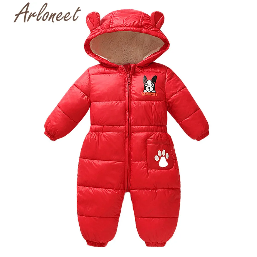 ARLONEET пальто с мультяшным рисунком для новорожденных девочек зимнее комбинезон