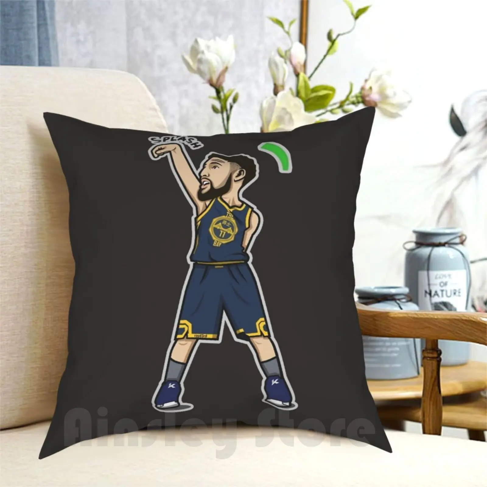 Klay Томпсон мультяшный стиль Подушка Чехол с принтом домашняя мягкая подушка