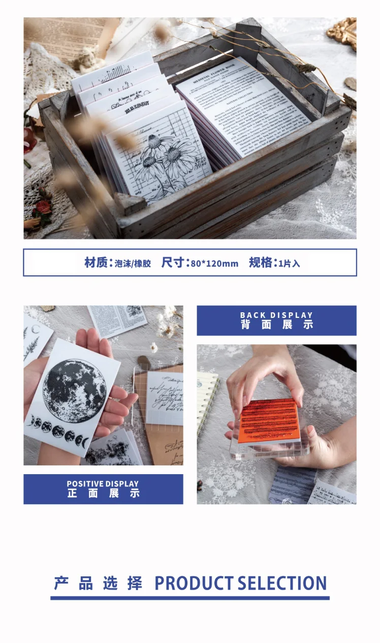 Floriography Junk Journal Bullet Journal Decorative Rubber Stickers Scrapbooking Stick Label Diary Stationery Album Sticker
