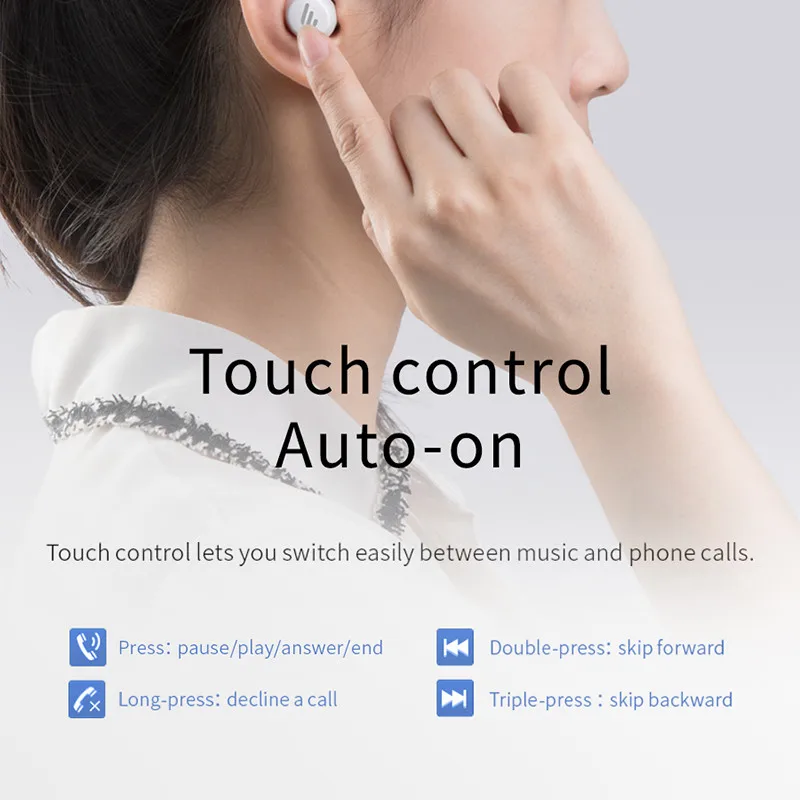 EDIFIER TWS1 TWS наушники Bluetooth V5.0 наушники IPX5 Поддержка Aptx отпечатков пальцев Touch fone de ouvido 3D стерео беспроводные наушники