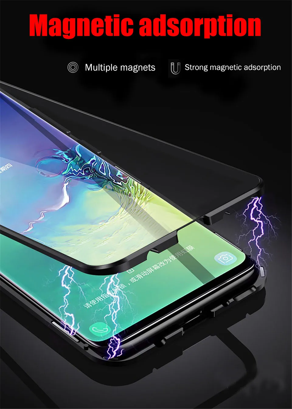 Магнитная Адсорбция противоударный чехол для samsung Galaxy A50 A70 A40 A20 A10 A30 A7 S8 S9 S10e Примечание 10 9 8 Plus кейс на заднюю панель