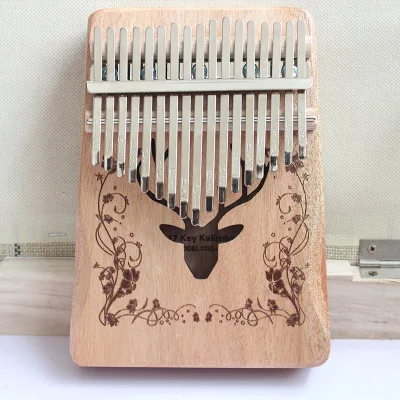 17 клавиш бык калимба большой палец пианино красное дерево корпус музыкальный