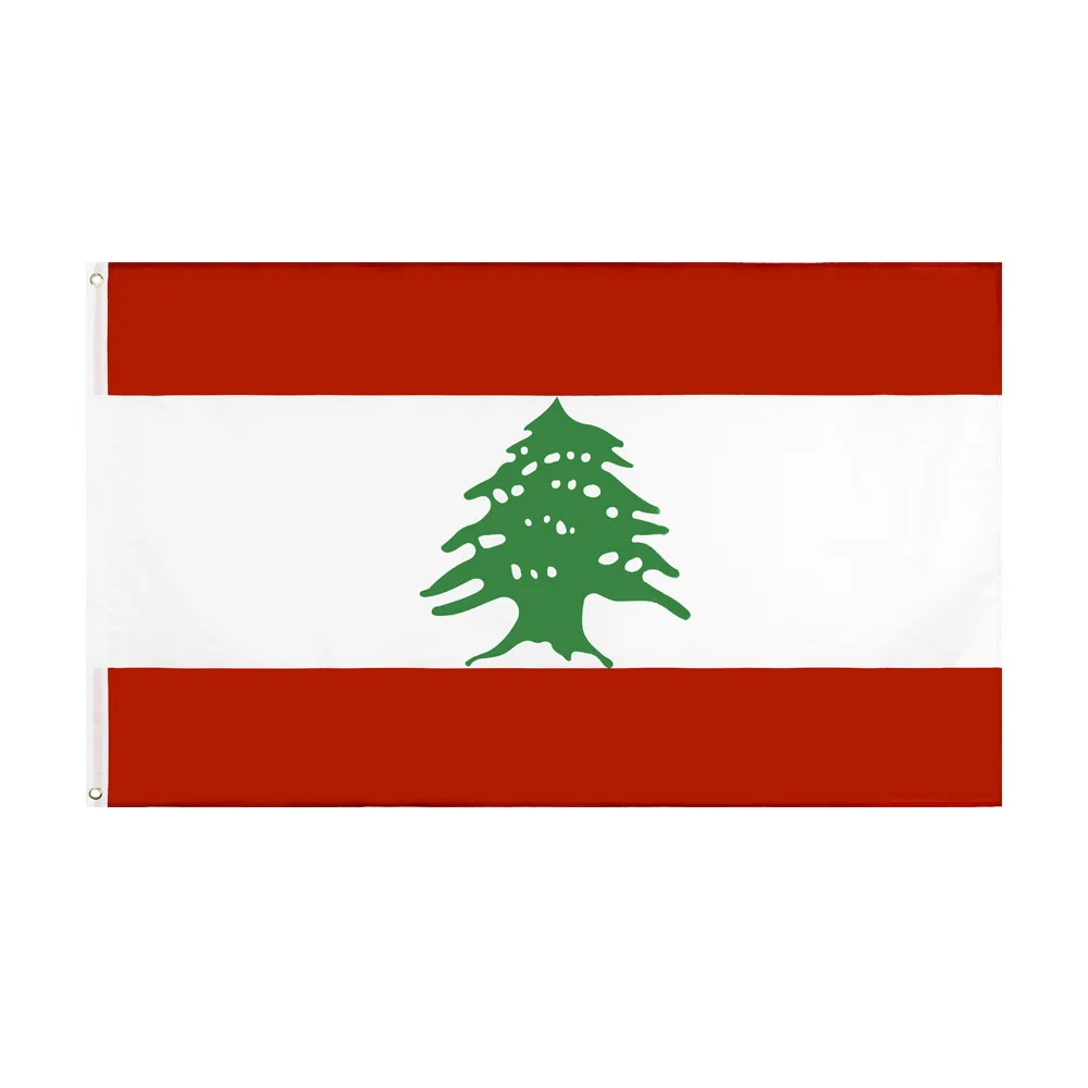 

90x150cm green tree LB LBN The Republic of Lebanon flag