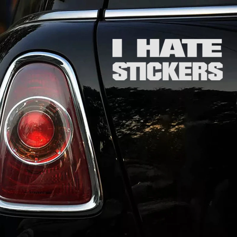 

Funny Car Stickers I Hate Stickers Waterproof PVC Decals Bumper Rear Window Decoration ZWW-2731, 15cm*5.6cm