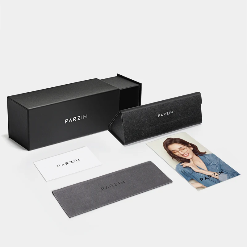 

PARZIN Glasses Women TR90 Optical Fashion Computer Round Clear Glasses Frames Men Women Myopia Prescription Okulary