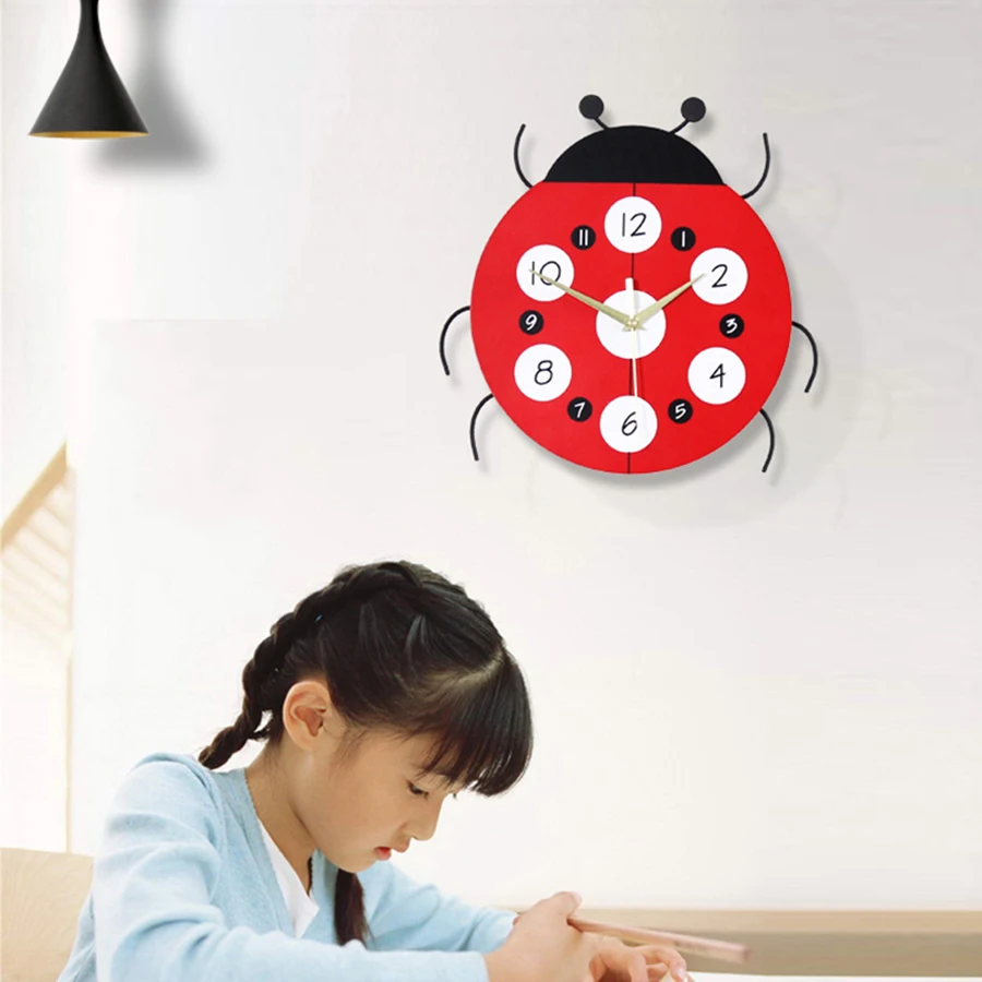 Мультяшные детские цифровые настенные часы современный дизайн 3D кухонные