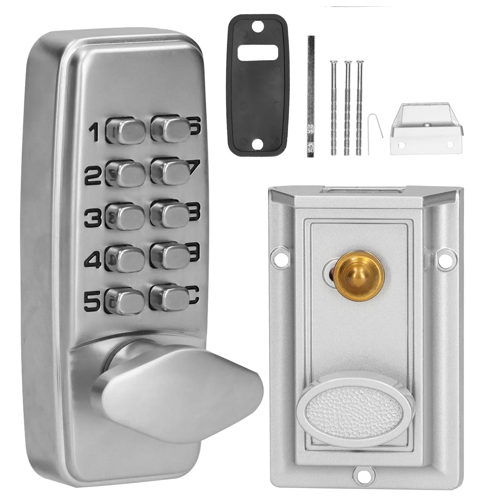 

Mechanical Door Lock Digital Combination Lock Push Button Keypad Keyless Code Lock Set Security Intelligent Lock for Home Office