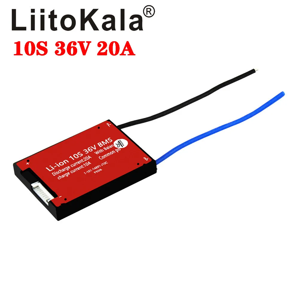 Комплект аккумуляторов LiitoKala bms 10S 36 В 20 А BMS для непрерывная работа с функцией