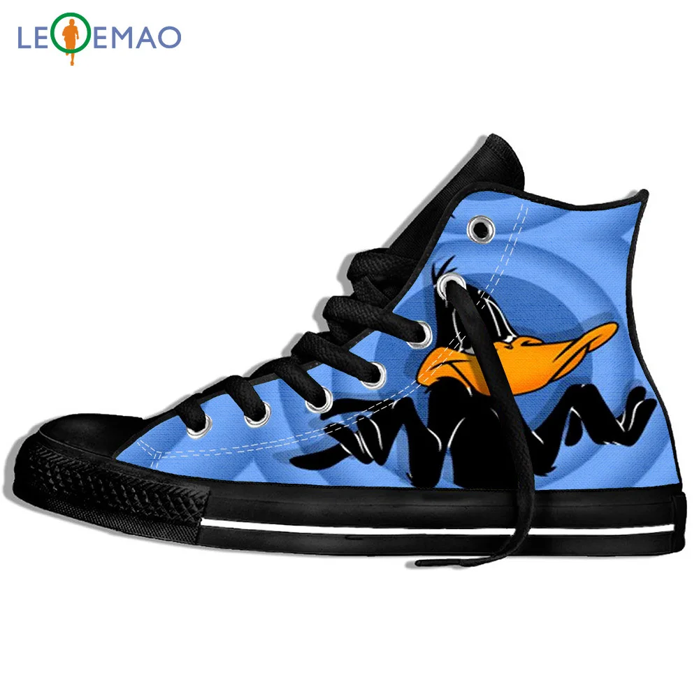 Walking Canvas Boots Shoes Breathable Natural Men Daffy Duck Mugshot Printed Funny Wearable Comfort Sport Classic Sneakers | Спорт и