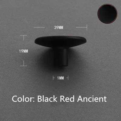 Black Red Ancient Жемчужно-серые мебельные ручки из цинкового сплава золотого цвета для ящика, настенные подвесные крючки, европейские дверные ручки и ручки для кухонного шкафа - Цвет: Black Red Ancient