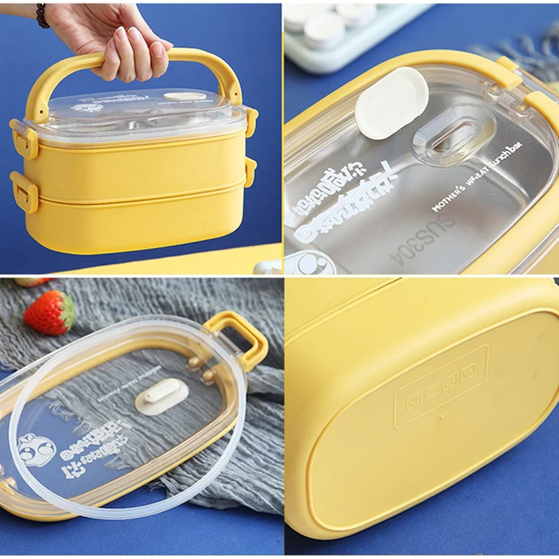 

Stainless Steel Insulated Lunch Box Student kids children Office worker Multi-Layer bento Boxes Tableware Food Container Storage