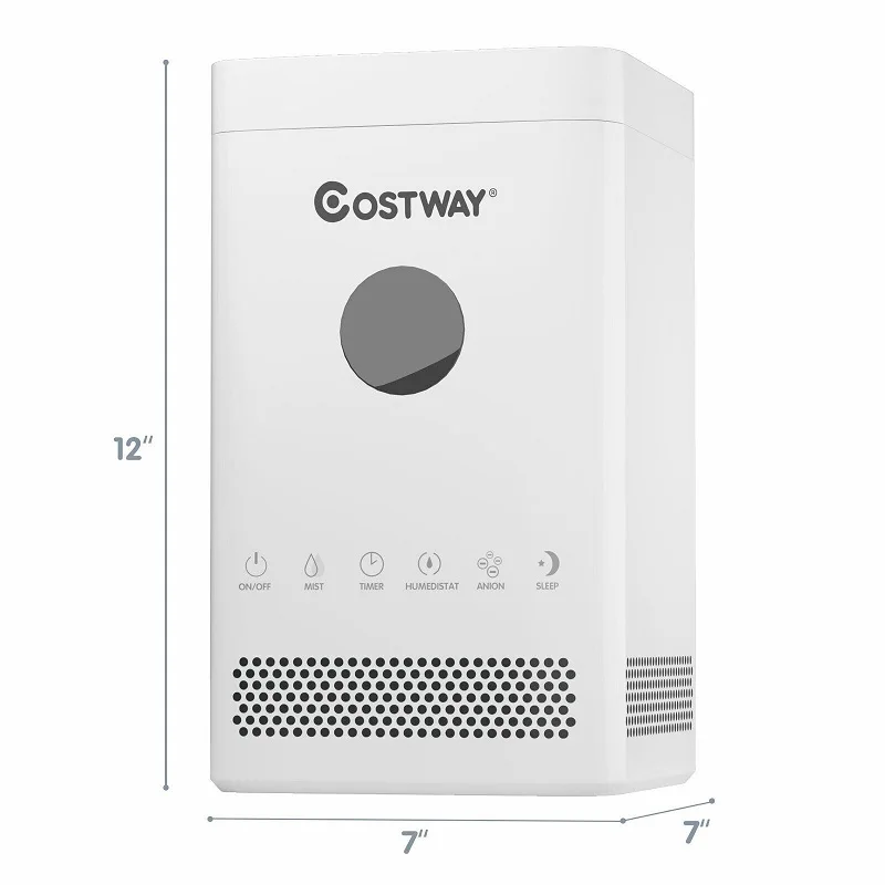 

Costway 3.5L Quiet Top Fill Air Humidifier with Multiple Mode LCD Display Timer Design Silence silver ion filtration system