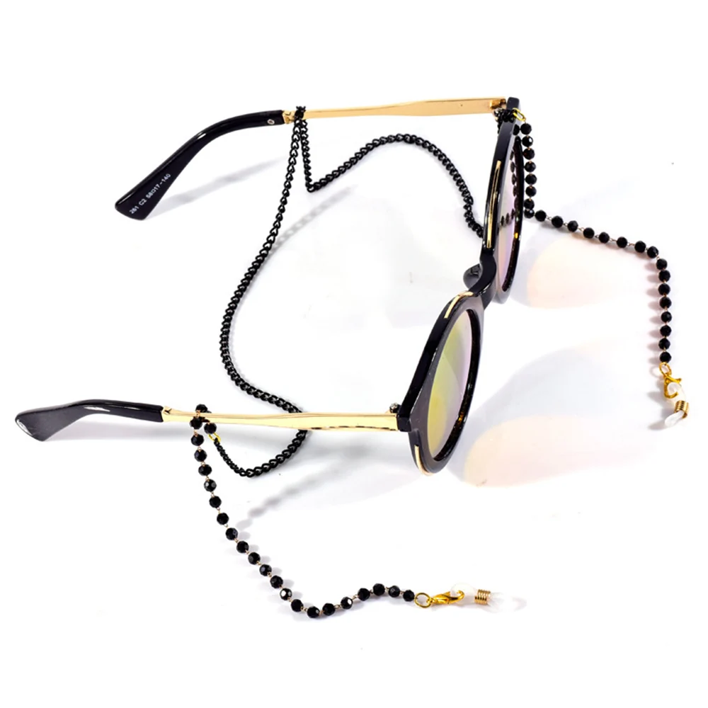 Цепочка на шею для очков мужчин и женщин модное ожерелье из акрила с черными