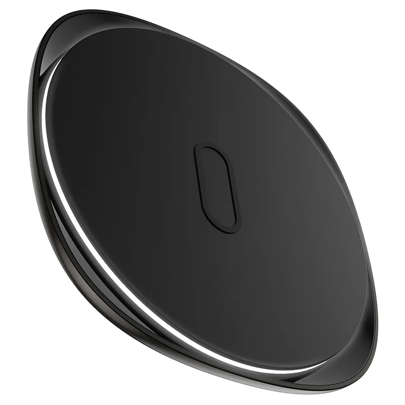 KUULAA 10 Вт Qi Беспроводное зарядное устройство для iPhone X/XS Max XR 8 Plus цинковый сплав металлический беспроводной зарядный коврик для samsung S9 S10+ Note 9 8 - Цвет: Black