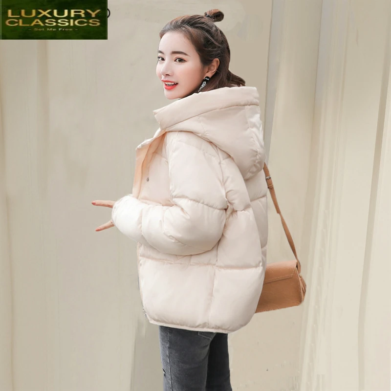 

Jacket Women 2021 Winter New Hooded Warm Thick Parka Cotton Padded Coat Female Korean Fashion Womens Outwear Coat LWL1104