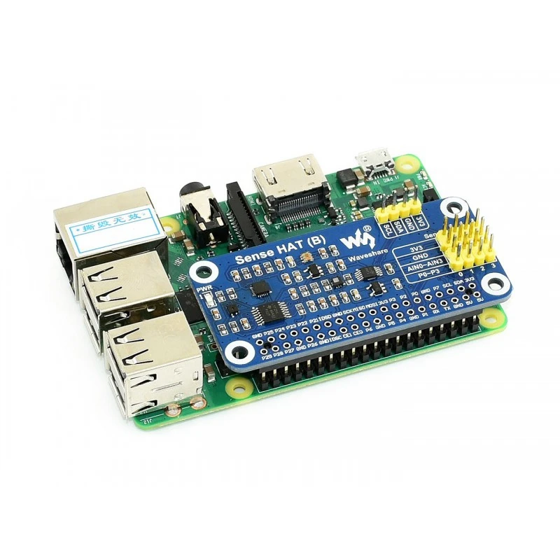 Waveshare Sense HAT (B) for Raspberry Pi Multi Powerful Sensors Supports External 3.3V I2C | Компьютеры и офис
