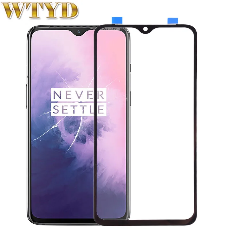 Передний экран Внешний стеклянный объектив для OnePlus 7 Стекло дисплей Замена