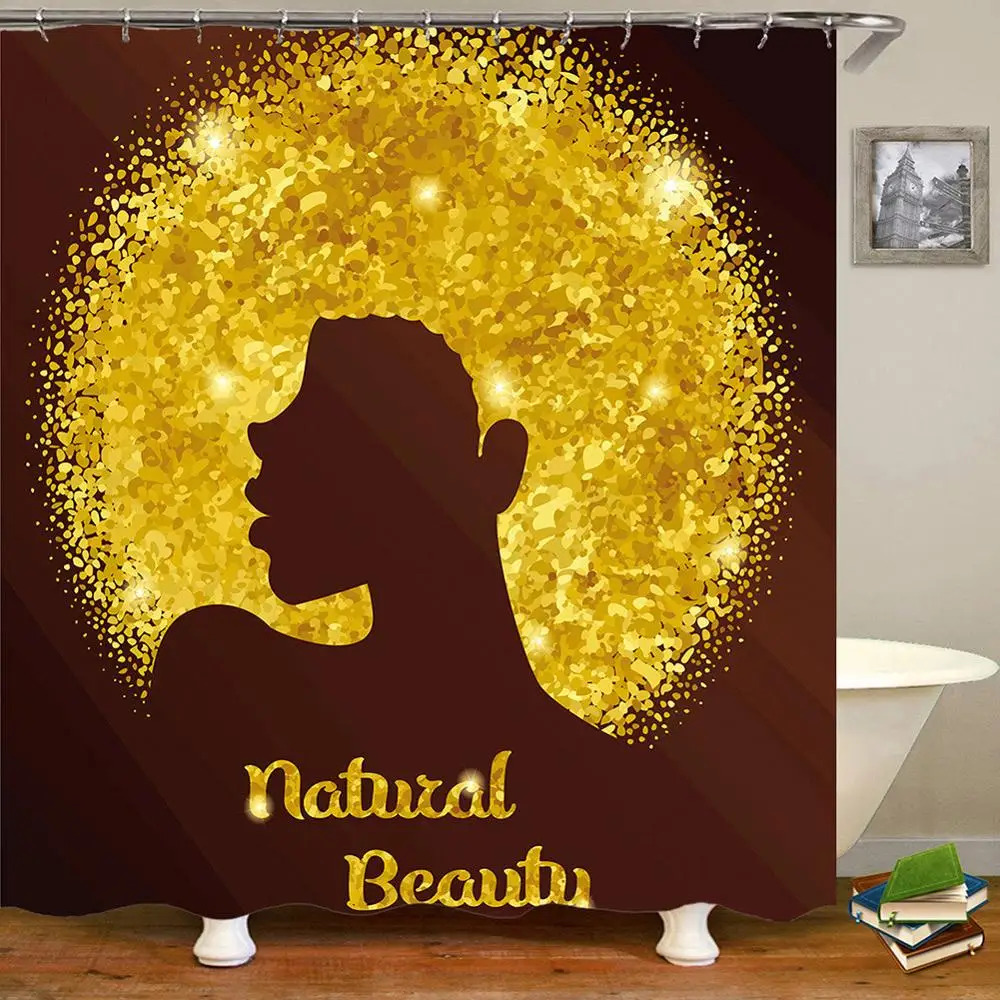 Красивая африканская Женская водонепроницаемая Классическая занавеска для душа