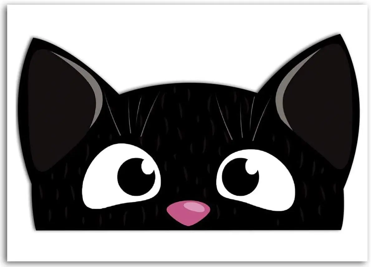 

Exterior Accessories Decal Lifelike Creative Stickers Cat Kitty Car Sticker for Bumper Windows Moto Helmet Decals13*8cm