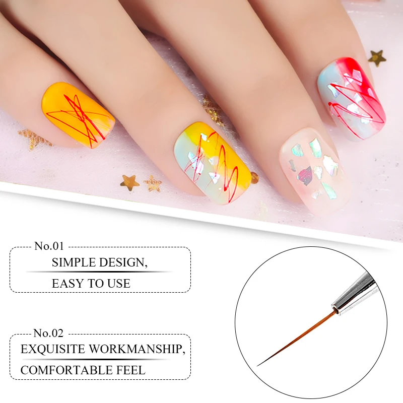 Кисть MEET ACROSS для уф геля кисть рисования подводка деревянная красная ручка из