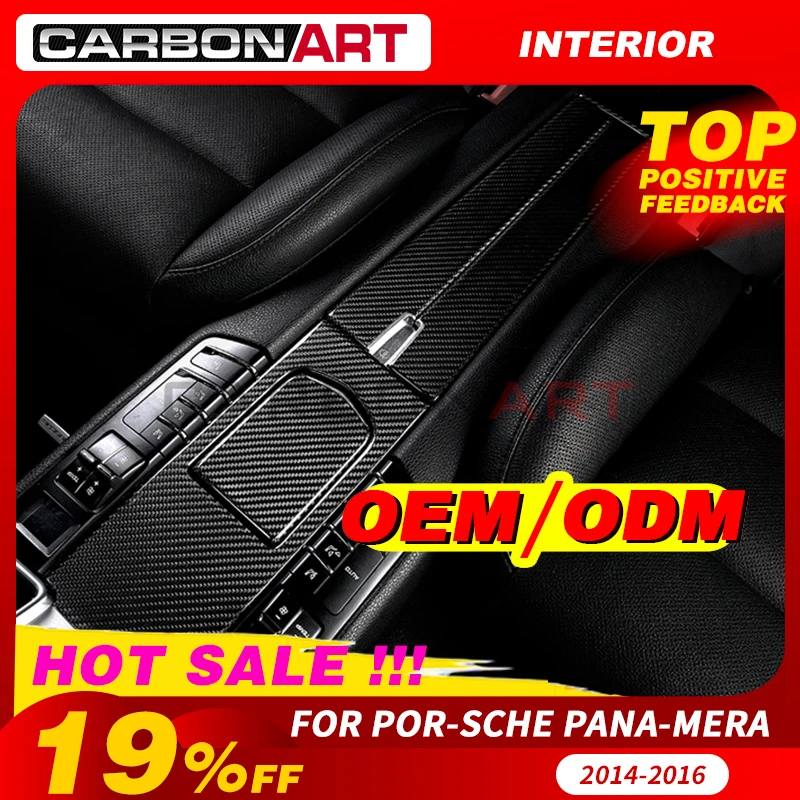 

100% Real Carbon Fiber Interior Trim for porsch panamere 970 carbon fiber Central Console Cover Door Handle trim dashboard cover