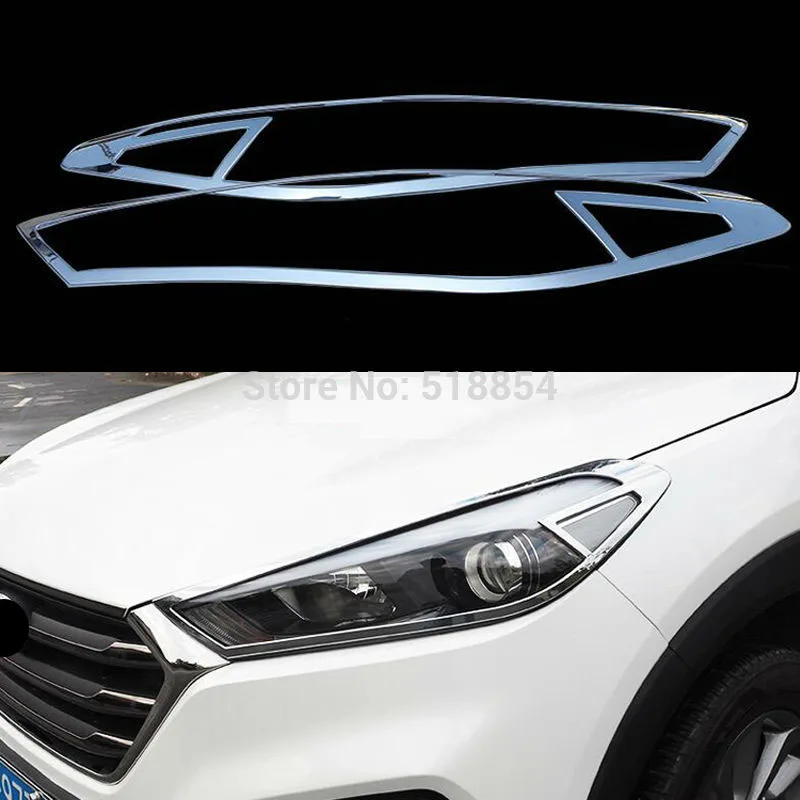 Аксессуары подходят для 2015 2016 2017 HYUNDAI TUCSON TL хром передняя и задняя искусственная