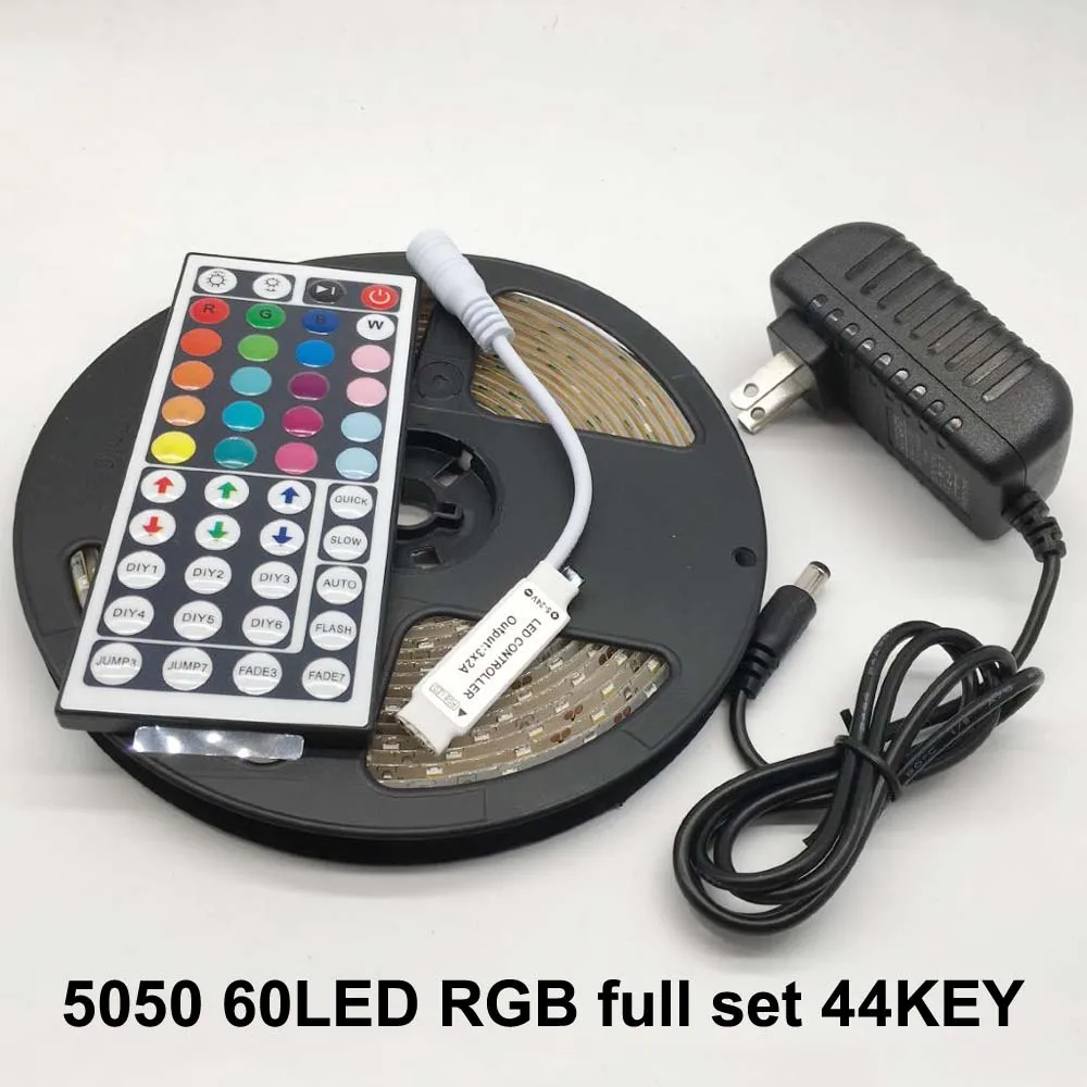 Светодиодный ленточный светильник гибкая Диодная лента DC 12 в 1 м 2 3 4 5 SMD 2835 5050 RGB