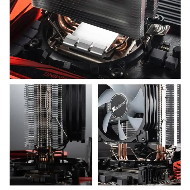 Jonsbo CR1200 2 тепловые трубки башня процессор кулер RGB 3Pin Охлаждающие вентиляторы радиатор гидравлический подшипник для LGA 775/1150/1151/1155/1156
