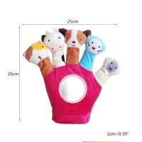 toddler baby child zoo animal hand puppet glove finger plush toy cartoon story simulate dolls gift t8nd